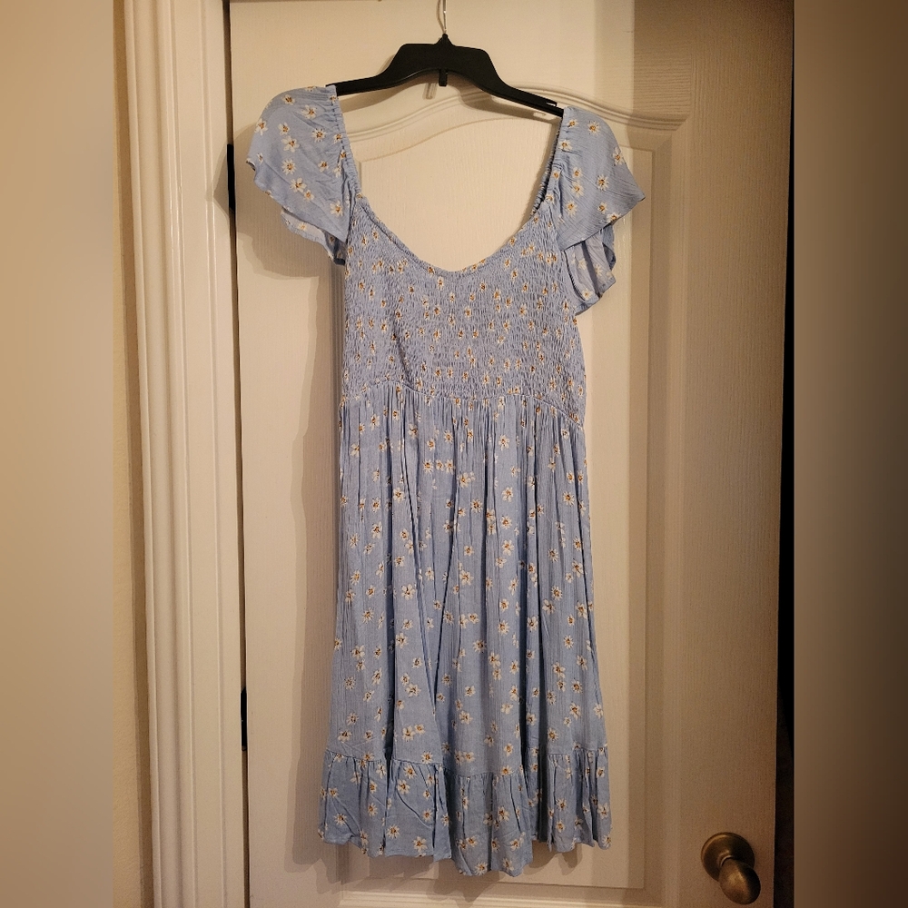 Love Circle Maternity Light Blue Daisy Sundress